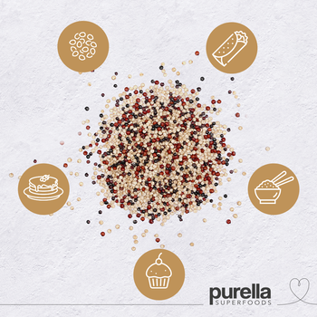 Purella Superfoods, Komosa ryżowa trójkolorowa, 180 g