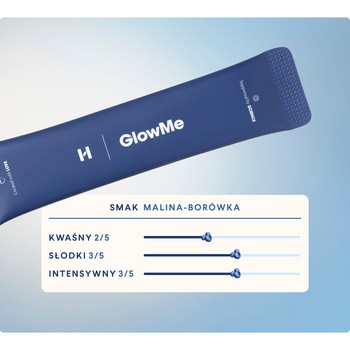 Health Labs GlowMe, saszetki z proszkiem, smak malina-borówka, 30 szt.