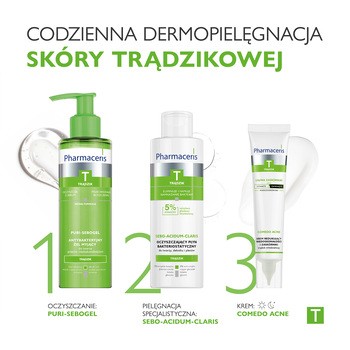 Pharmaceris T Puri-Sebogel, antybakteryjny żel myjący do twarzy przeciw niedoskonałościom, 190 ml