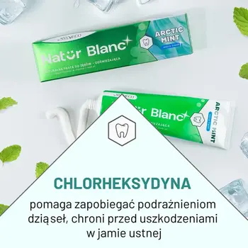 Sylveco Natur Blanc Arctic Mint, pasta do zębów odświeżająca, 100 ml