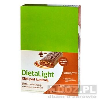 DietaLight, baton, przekąska karmelowa w mlecznej czekoladzie, 10 szt