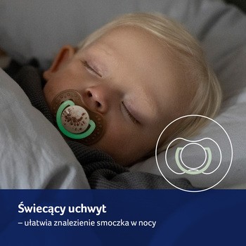 Canpol Lovi, smoczek uspokajający silikonowy dynamiczny, 6-18 m Tie Dye Green, 2 szt.