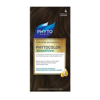 Phyto Color Sensitive, farba do włosów, 4 brąz, skóra wrażliwa, 1 opakowanie