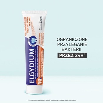 Elgydium, przeciwpróchnicowa pasta do zębów z kompleksem Fluorinol Protect+, 75 ml