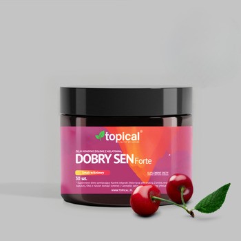 Dobry Sen Forte, żelki konopno-ziołowe z melatoniną, smak wiśniowy, 30 szt.