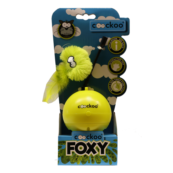 Coockoo Foxy Magic Ball, zabawka interaktywna dla kota, zielony, 1