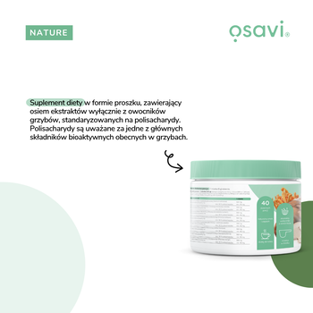 Osavi Kompleks Grzybów 8 w 1, proszek, 200 g