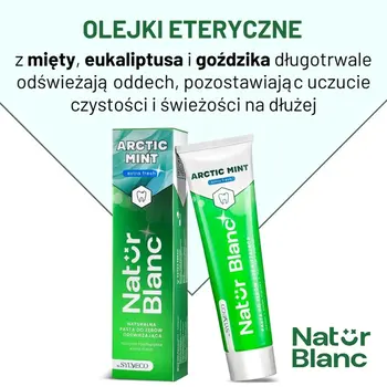 Sylveco Natur Blanc Arctic Mint, pasta do zębów odświeżająca, 100 ml