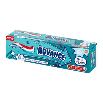 Aquafresh Advance, pasta do zębów dla dzieci z fluorem, 9-12 lat, 75 ml