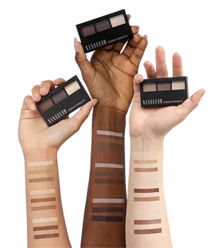 Nanobrow Eyebrow Powder Kit, zestaw cieni do brwi z rozświetlaczem, Light, 4 g