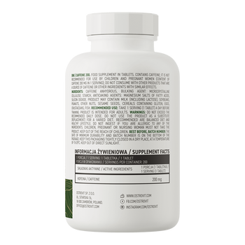 OstroVit Caffeine 200, tabletki, 200 szt.
