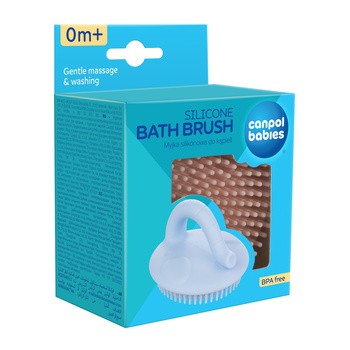 Canpol Babies, myjka silikonowa do kąpieli, różowa, 1 szt.