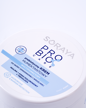 Soraya Probio Care, prebiotyczny krem humektantowy do skóry odwodnionej i wrażliwej, 200 ml
