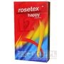 Rosetex Happy, prezerwatywa, prążkowana ze zbiorniczkiem, 12 szt