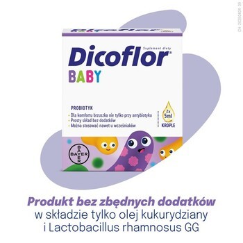 Zestaw 2 x Dicoflor Baby, krople, 5 ml x 2 opakowania