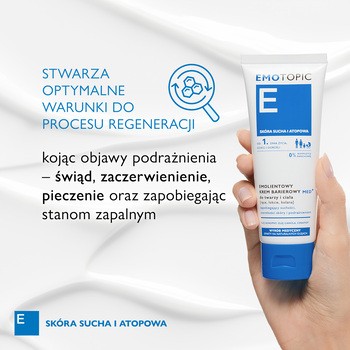Emotopic Med+, specjalny krem natłuszczający na twarz, powieki i ciało, do codziennego stosowania, 75 ml