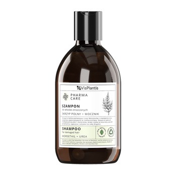 Vis Plantis Pharma Care, szampon do włosów zniszczonych, skrzyp + mocznik, 500 ml