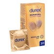 Durex Sensual Extra Lube, prezerwatywy super cienkie, z lubrykantem, 10 szt.