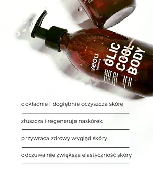 Veoli Botanica Glic Cool Body, żel złuszczająco-regulujący do mycia ciała, 280 ml