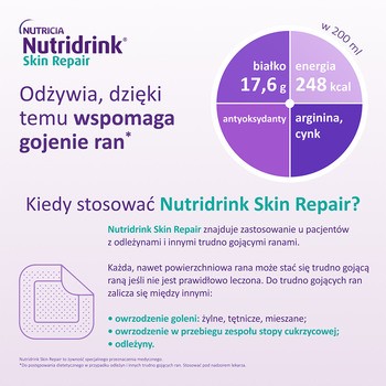 Nutridrink Skin Repair, smak waniliowy, płyn, 4 x 200 ml