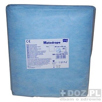 Serweta włókninowa niejałowa, Matodrape TMS, 90x80cm, niebieska, 45szt
