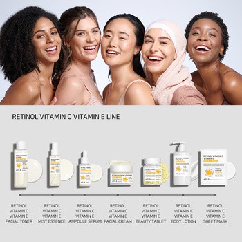 APLB Retinol Vitamin C Vitamin E Sheet Mask, maska w płachcie na twarz z retinolem oraz witaminami C i E, 25 ml