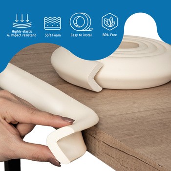 Sipo, piankowa taśma zabezpieczająca, 2 metry, kolor kremowy, 1 szt.