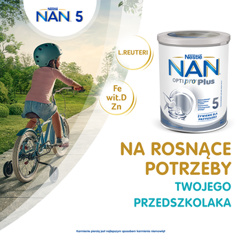 Nestle Nan Optipro Plus 5, produkt na bazie mleka, proszek, po 2,5 roku, 800 g