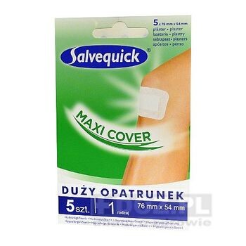 Salvequick, plastry Maxi Cover, duży opatrunek, 5 szt
