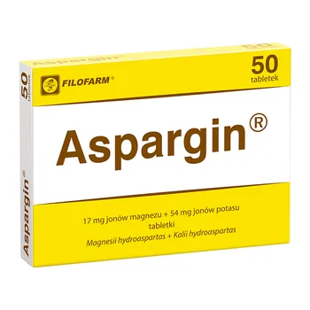 Aspargin Magnez 17mg + Potas 54mg 50 tabletek [Filofarm]