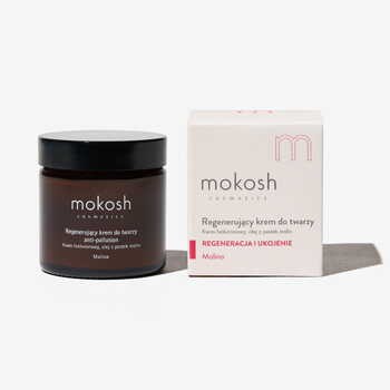 Mokosh, regenerujący krem do twarzy anti-pollution, malina, 60 ml