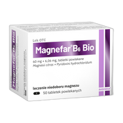 Magnefar B6 Bio, tabletki powlekane, 50 szt.