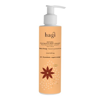 Hagi Natural, odżywczy jogurt postbiotyczny do ciała, Korzenna Pomarańcza, 200 ml