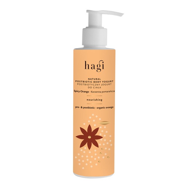 Hagi Hagi Natural, odżywczy jogurt postbiotyczny do ciała, Korzenna Pomarańcza, 200 ml