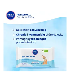 Nivea Baby, Chusteczki 99% Pure Water, 57 szt.