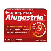 Esomeprazol Alugastrin, 20 mg, kapsułki dojelitowe twarde,14 szt