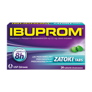 Ibuprom Zatoki Tabs, 200 mg+6,1 mg, tabletki drażowane, 24 szt.