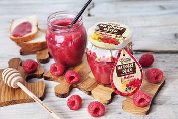 Pszczelarz Kozacki, Na dobry dzień, miód z maliną, 220 g