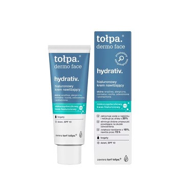 Tołpa dermo face hydrativ., hialuronowy krem nawilżający, bogaty, SPF 10, 40 ml