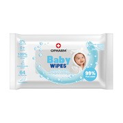 Opharm Baby, chusteczki nawilżane dla dzieci i niemowląt, 99% czystej wody, 64 szt.