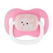 Canpol Babies, smoczek silikonowy symetryczny, Bunny&Company, różowy, 0-6 m, 1 szt. https://azcdn.doz.pl/image/d/product/f3a35d99-scale-180x180.png