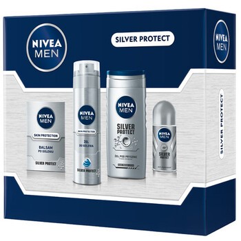 Zestaw Promocyjny Nivea Men Silver Protect, balsam, 100 ml + żel, 200 ml + żel, 250 ml + antyperspirant, 50 ml