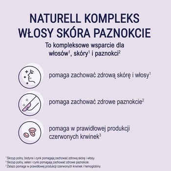 Zestaw 2 x Naturell Kompleks Włosy Skóra Paznokcie, tabletki, 120 szt.