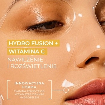 L`Biotica PGA Hydro Fusion + Witamina C, hydrożelowa maska do twarzy z witaminą C, 1 szt.