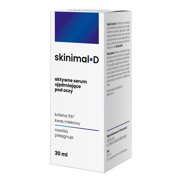 Skinimal D Skinimal D, aktywne serum ujędrniające pod oczy, 30 ml — Składniki i ocena