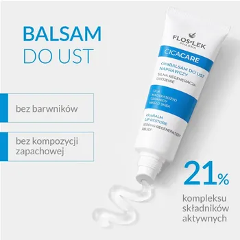 Flos-Lek Pharma Cica Care, naprawczy balsam do ust, 10 g