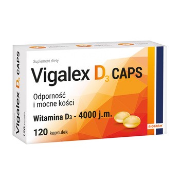 Vigalex D3 Caps 4000 j.m., kapsułki miękkie, 120 szt.