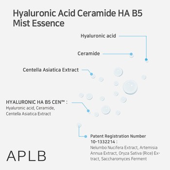 APLB Hyaluronic Acid Ceramide HA B5 Mist Essence, mgiełka-esencja do twarzy z kwasem hialuronowym i ceramidami, 105 ml