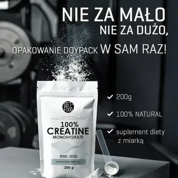 Diet-Food Kreatyna Monohydrat, proszek, 200 g