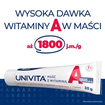 Univita, maść z witaminą A 1800 j.m./g, 30 g